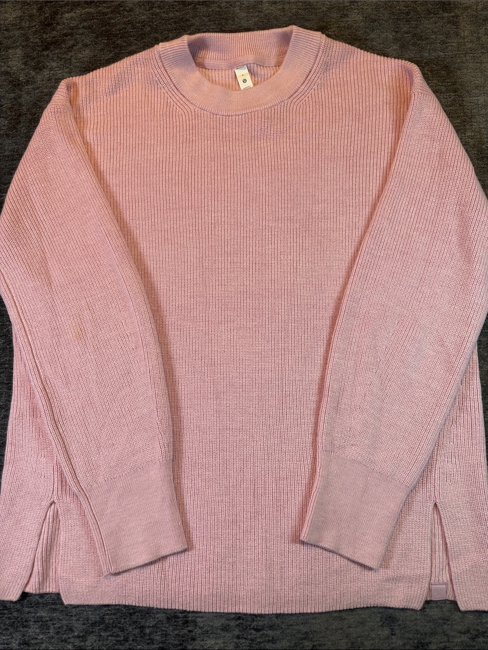 lululemon athletica Soft Pink Ribbed Crew Sweater